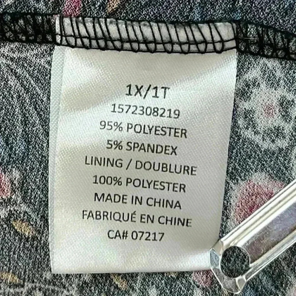 Warehouse One maxi black floral‎ sleeveless dress size 1X - Picture 8 of 8